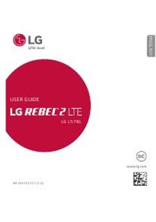LG Rebel 2 LTE manual. Tablet Instructions.